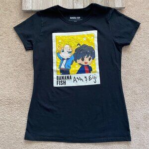 Banana Fish Juniors M Ash & Eiji Chibi Photo Graphic Tee T-Shirt Manga Anime